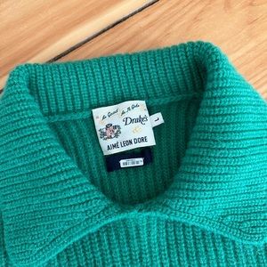 Aime Leon Dore x Drake emerald green sweater